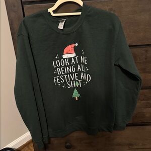 Gildan Dark Green Holiday Sweatshirt
